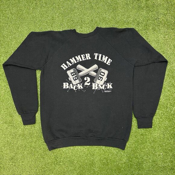 Vintage Detroit Pistons Bad Boys 89/90 Championship Hammer Time Crewneck Size L - Picture 3 of 6